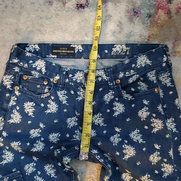 J. Crew Cropped Matchstick in Indigo Floral Size 27 - Picture 9 of 12